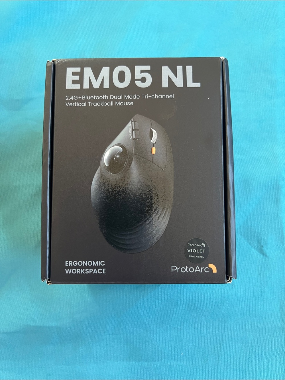EM05 NL Vertical Trackball Mouse - Black